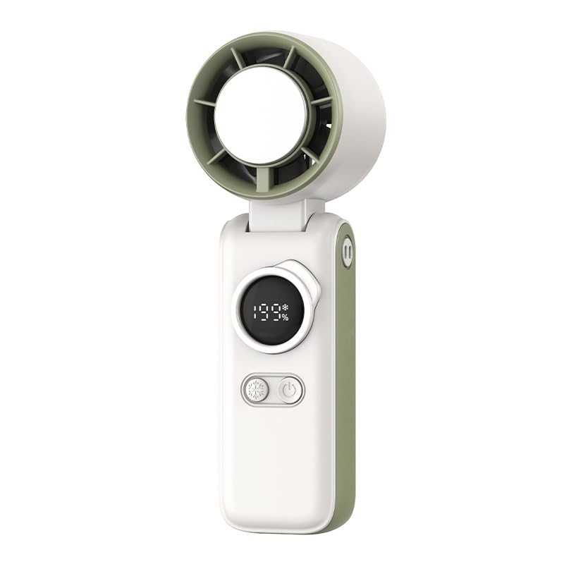 Ventilador de refrigeración semiconductor de mano con USB y pantalla LED verde de 199 velocidades
