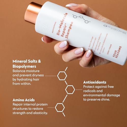 Image of FOUR REASONS Bio-Molecule Bond Repair Shampoo for Color Treated Hair - Moisturizing, Strengthening & Anti Frizz Shampoo for Damaged Hair - Sulfate Free, Vegan & Cruelty Free, 10.1 Fl Oz