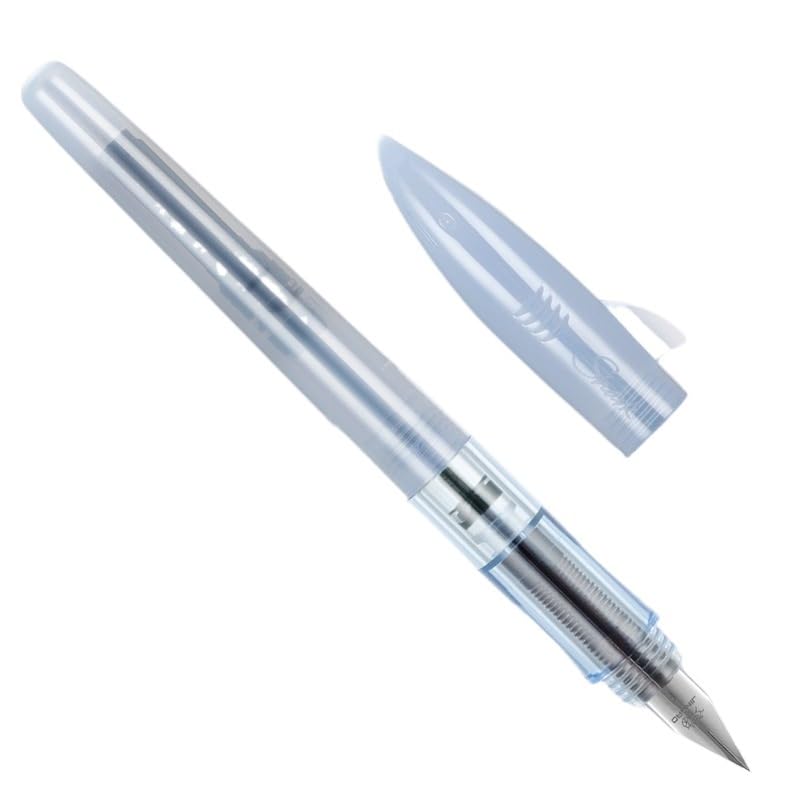 Stylo-plume calligraphie avec pointe F de 0,5 mm de couleur gris transparent pour fournitures