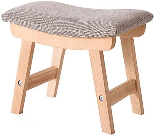 Taburete de tocador tapizado con asiento cóncavo y banco acolchado para hogar y jardín 2