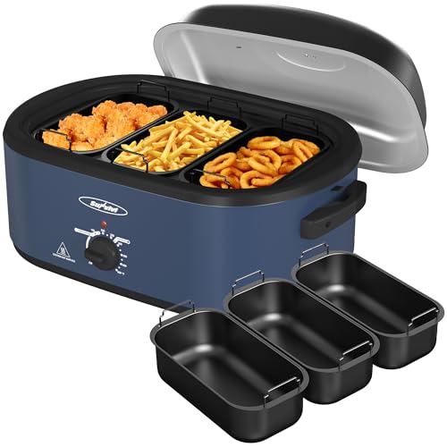 Sunvivi 20QT Roaster Oven, Electric Roaster with 3 Compartments, Turkey Roaster...