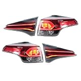 aejghfwjh Luces Traseras Para Toyota Para RAV4 2016 2017 2018 Luz Trasera LED Luz De Freno Intermitente Y Marcha Atrás Con Bombilla Versión Estadounidense Pilotos Traseros