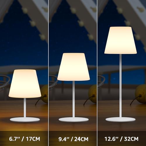 Image of uuffoo 2 Pcs Mini Touch Shower Lamps Waterproof with 2-Step Warm White