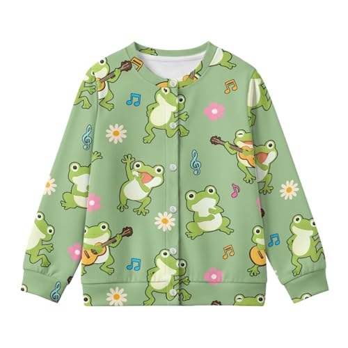 Image of Girls Cardigans Sweater Long Sleeve Crew Neck Button Down Sweaters School Outerwear for Kids Fall Winter Tops
