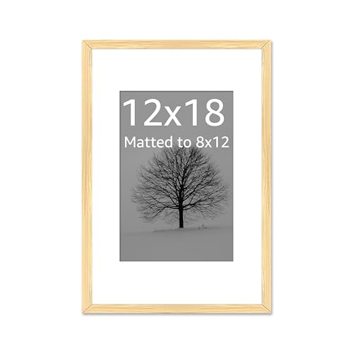 Image of Art Street Synthetic Document Large Size Wall Photo Frame, Set of 1 Big Frames For Wall Artwork, Certificates, Picture & Photographs Home Decor (12x18 Inch, Matted To: 8x12 Inch, Beige)