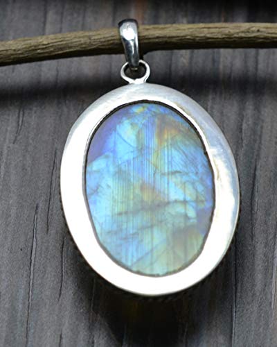 925 Argento Fuoco Arcobaleno Moonstone 12.80 gms