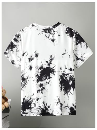 Verdusa Boy's Tie Dye Graphic Tees Cute Cartoon Print Short Sleeve Summer T Shirt2