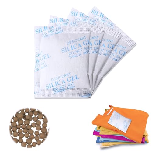 ZWWOGE 16 Silica gel bolsitas 10g gel de sílice deshumidificador desecante bolsas de silice antihumedad para deshumidificar ropa, comida, habitación, cocina