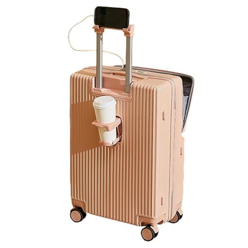 Image of Suitcase, Suitcase Hard Shell with Front Opening USB Socket and Beverage Rack, Suitcase,4,24in