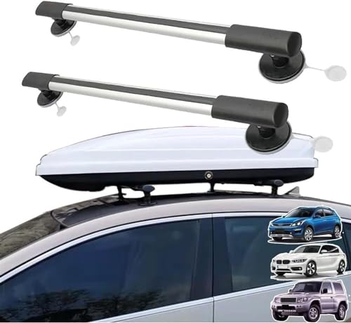 Universal Roof Rack Cross Bars, Suction Cup Diameter(10cm), Adjustable Aluminum Luggage Crossbar, Non-Destructive Installation, for Car SUV Without Roof Side Rail (Color : 135cm)