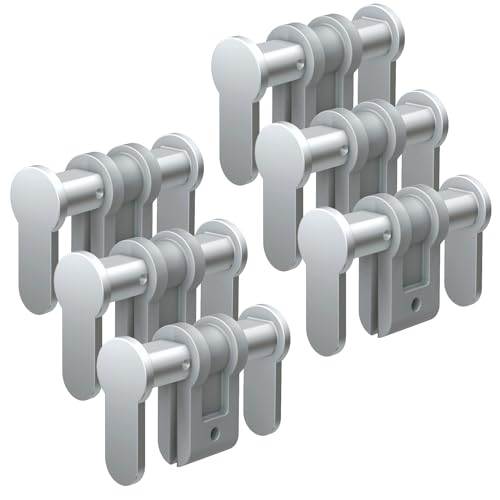 BASI | 6er Set Universal verstellbarer Blindzylinder | variabel einstellbar 50-84 mm | Blindschloss auch für Brandschutztüren FH Türen geeignet
