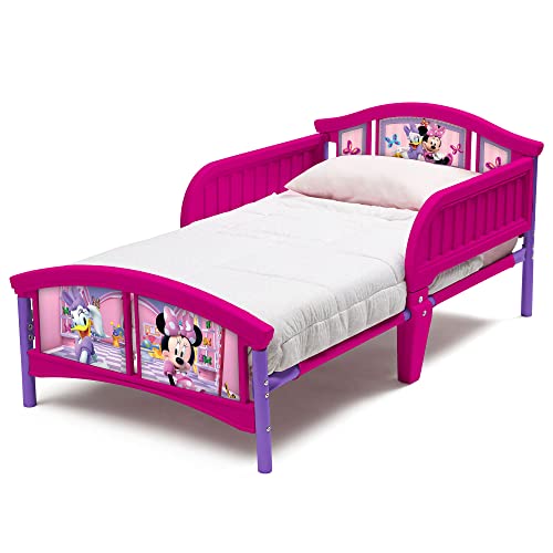 Minnie Mouse 2-Piece Toddler Bedroom Set By Delta Children - Includes Toddler Bed And Deluxe Toy Box, Pink #TOP3