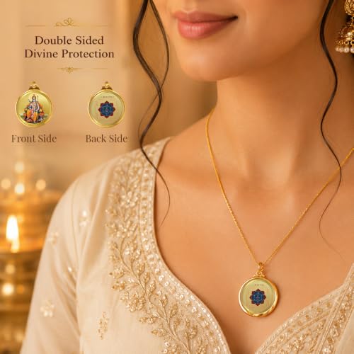 Image of DIVINITI 24K Gold Plated Double-Sided Religious Pendant with Premium Gift Box, Spiritual Locket for Men & Women, Devotional Jewellery for Gifting & Everyday Wear