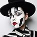 CCBeauty White Black Face Body Paint Stick, Oil Based Cream Blendable Foundation for Clown Skeleton Vampire Skull Joker Mime Cosplay Special Effects Costume , SFX Makeup For Halloween Party