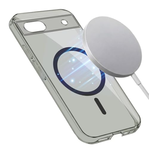 Image of Jkobi Lifetime Anti-Yellow MagSafe Compatible Clear Back Case Cover for Google Pixel 6a (Sleek Hard Crystal | Shockproof and Camera Protection)
