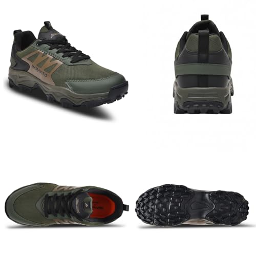 Image of Impakto Edgerunner Men's Hiking & Trekking Shoes | Lightweight & Breathable Outdoor Shoes | Anti-Skid All Terrain Grip | Cushioned Mid Sole | Trek Shoes for Mountain, Trail & Adventure