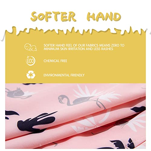 Brisira Boys Swim Trunks Toddler Bathing Suit Anti Chafe Youth Swim Shorts Kids Swim Suit With Compression Boxer Brief Liner Pink Flamingo #TOP2