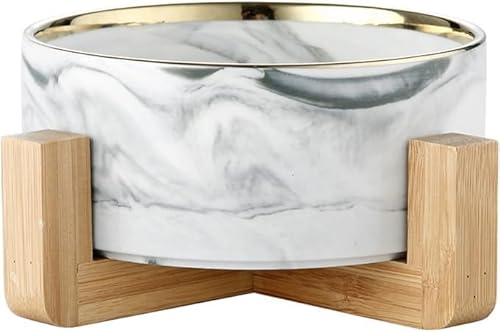 Wnicek マーブルブラックペット ボウル フードボウル 犬 猫食器 陶器 大理石 ペットボウル フードボウル エサ 皿 餌 猫用 犬用 猫食器 陶器 ウォーター ボウル 犬猫用 餌入れ 水入れ 水飲みボウル ペット皿 取り外し可能 手入れ簡単 ペット用