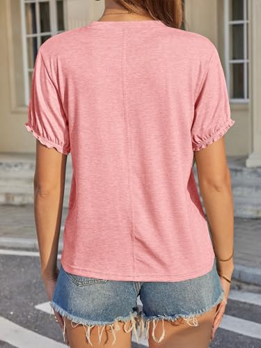 Image of UNCLECAT Women's Short Sleeve T Shirts Trendy Crew Neck Tops Basic Tee | Summer Fall,Boho Tops, Summer Outfits,Casual,Workout Gym Clothes,Fashion Clothing