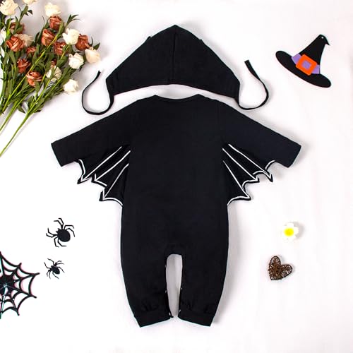 LYSMuch Toddler Baby Boy Girl Halloween Bat wings Outfits Kids Bat Hoodie Pants Set2