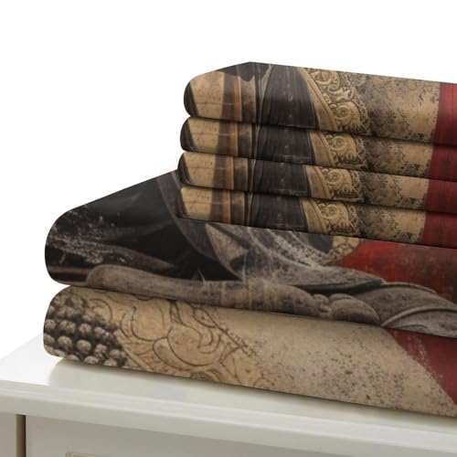 Housse de couette Bouddha avec fermeture éclair pratique pour lit simple - 6