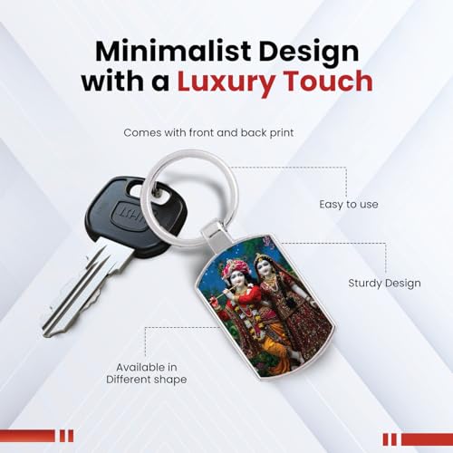 Image of Stylish Metal Keychains with Permanent Glossy Print - Inspirational Quotes & Spiritual Designs - Perfect Key chains for loved ones, Personal Use, Gifts & Return Gifts