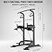 Freestanding Power Tower for Home Gym,Power Tower Dip Station Pull Up Bar with Backrest & Resistance Bands,450 LBS Capacity Chin Up Training Equipment for Adults Teens