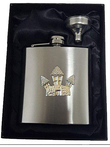 Flasque en acier inoxydable Haunted House idée cadeau originale avec entonnoir de poche