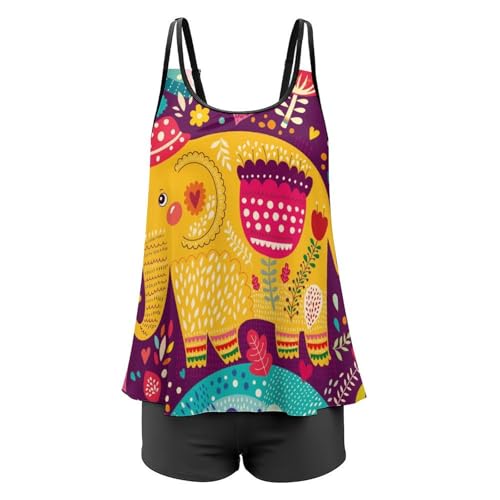 Maillot de bain tankini couvrant pour masquer les complexes avec short et robe de plage