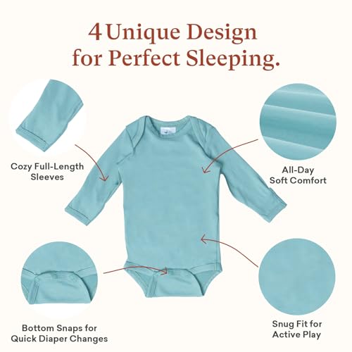 Baby Long Sleeve Onesie Bodysuits (3-Pack), Infants Onesies for Boys Girls, Snap Closure for Newborns2