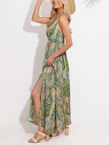Image of CUPSHE Womens Summer Maxi Dress 2026 Sleeveless Long Sundresses Spaghetti Strap Flowy Boho Beach Vacation Dress