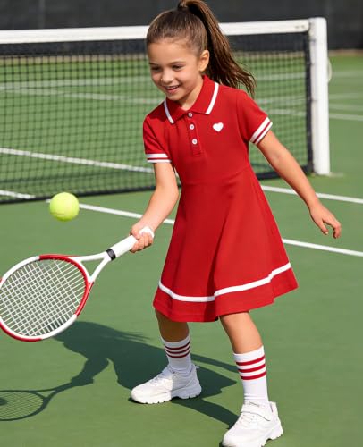Move Dance Little Girls Sporty Dress Size 5-6 Red Sundress with Bag - image 5