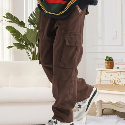 Mens Casual Cargo Pants Elastic Waist Stretch Relaxed Tactical Work Joggers Pants Multi Pockets Trouser Sweatants2