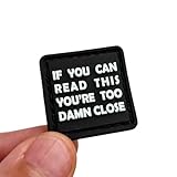 If You Can Read This – Funny PVC Klett Patch in Schwarz Glow in the Dark – 1x1 Zoll Tactical Patch für Airsoft, Rucksack, MOLLE & EDC Gear