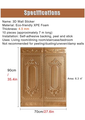 Papel pintado de despegar y pegar para tapar imperfecciones con panel de pared suave antimanchas 3