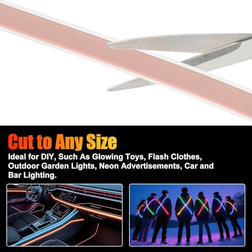 Image of Flexible Led Panel,Electroluminescent Panel Sheet EL Tape Cuttable Soft for Mask Eye Cosplay Party Decor DIY-Continuous /Slow Flash /Fast Strobe 3x24 cm Lightblue (lightblue, 1 * 1)