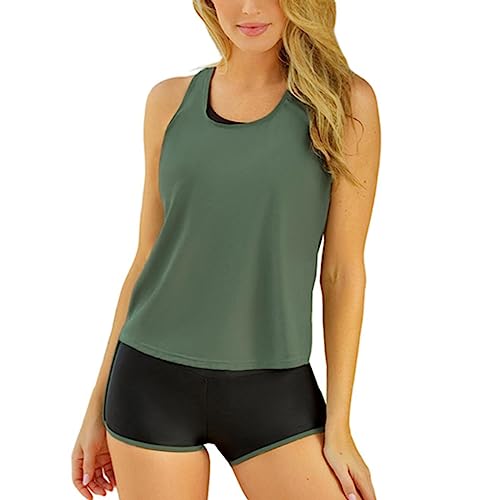 Tankinis Mujer 2025 Push Up Bañador Natación Tankinis Dos Pieza Bañadores Reductores Sexy Traje De Baño Talla Grande Con Relleno Trajes De Baño Reductor Barriga Menstrual Swimwear Ropa De Surf Baratos