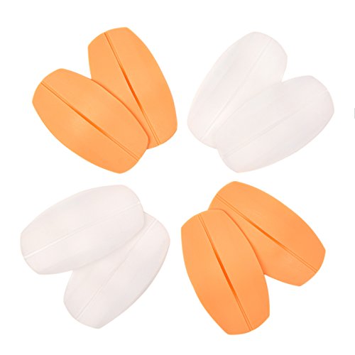 4 Pares cojín de la Correa del Sujetador del Suave silicón,Antideslizante y Protector de Hombros,Complexion y Transparente (8 Piezas) Cover