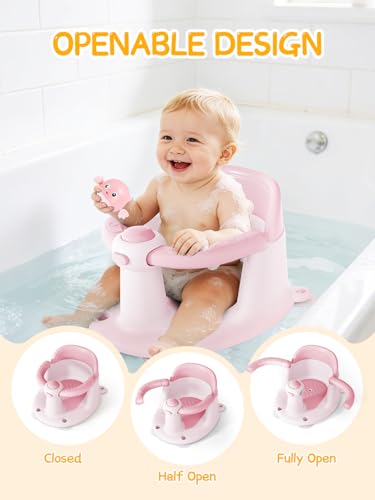 image for FIDAPEKE Baby Bath Seat for Babies 6 Months & Up - Bathtub Seats for B