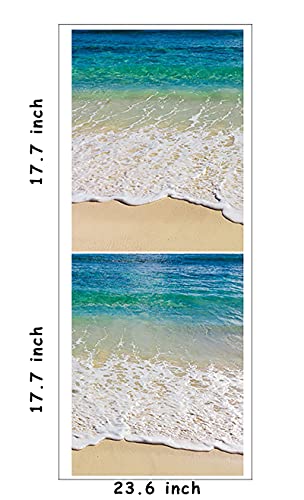 3D Ocean Wall Decal Waves Wall Decor Removable Underwater World Floor Stickers For Bathroom Living Room Bedroom Themed Decor (Beach 1) #TOP7