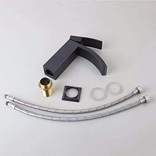 Robinet mitigeur en bronze noir huilé pour vasque chic - 5