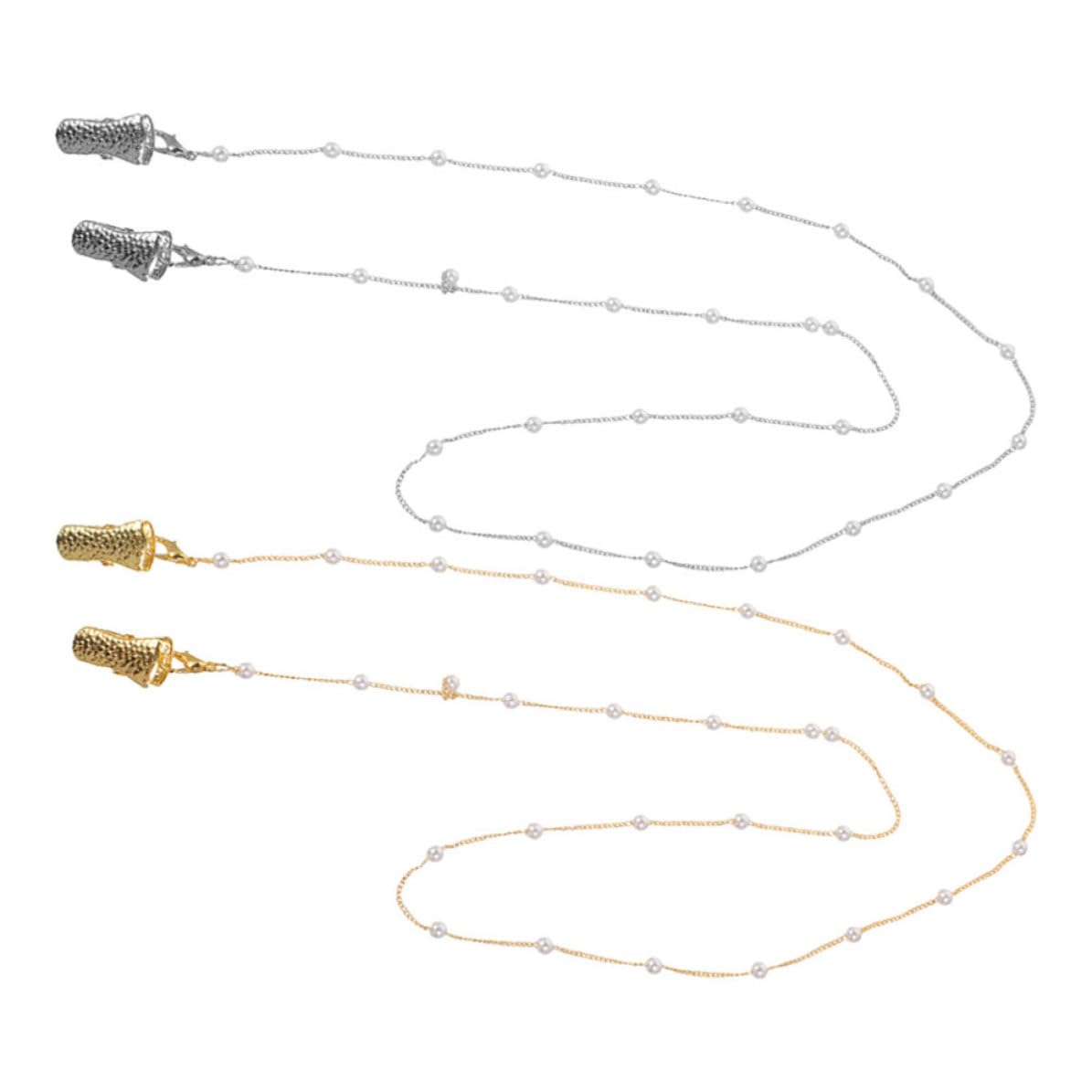 Operitacx 10 Unidades Cadena de Perlas para Gafas y Mascarillas Pinza
