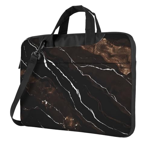 Sacoche fine pour ordinateur portable 15.6 contre les chocs marbre noir