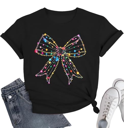 Image of Cat Shirts for Women Butterfly Graphic Tops Dandelion T Shirt Womens Vacation T-Shirt Nature Lover Tee