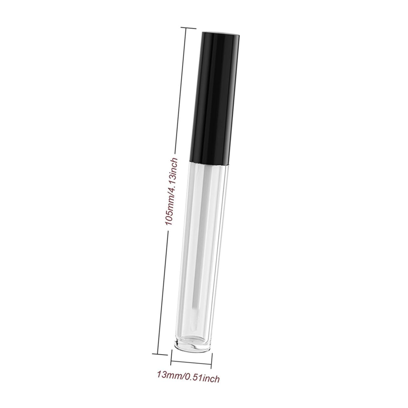 Bottiglia di Suddivisione per Gloss Labbra Rotonda 2, 5 Ml | 30 Pezzi, Corpo e Coperchio Abs, Formato Mini Compatto, per Trasporto e Travaso del Liquido