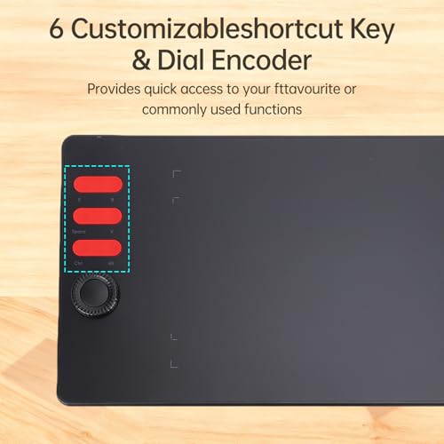 Tableta de dibujo Q5, área activa de 7,68 x 4,80 pulgadas con 16384 niveles de presión, stylus sin batería, 6 teclas rápidas para Windows y Mac, Illustrator miniatura 7