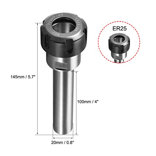 Uxcell C20 Er25 100L Router Collet Chuck Extension Rod Straight Cnc Milling Tool Holder #TOP1