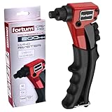 Fortum Hand-Nietzange für Blindnieten I Blindnietzange für 2,4-4,8 mm Nieten aus Alu, Messing, Stahl & Edelstahl I 20cm lange, kraftvolle Nieten-Zange mit Anti-Rutsch Griff I Popnietenzange