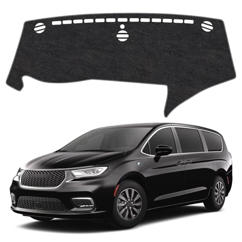 Image of Dash Cover Mat for Chrsyler Pacifica 2017 2018 2019 2020 2021 2022 2023 2024 2025 Accessories Non-Slip Dashboard Cover Mat Sunshade UV Rays Protector Interior Accessories