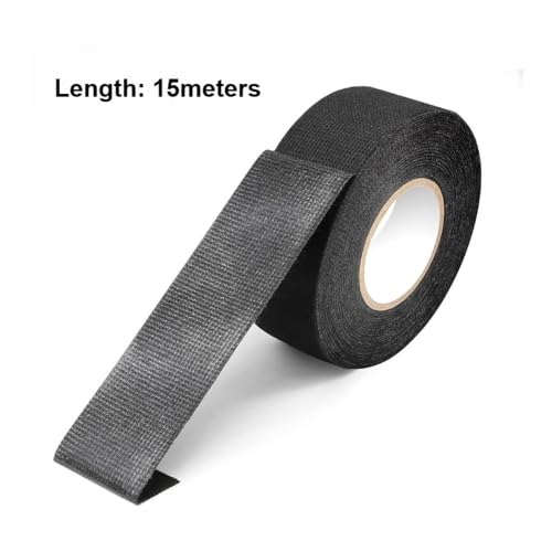 Cinta de tela autoadhesiva resistente para organizar cables negros de 25mm 2